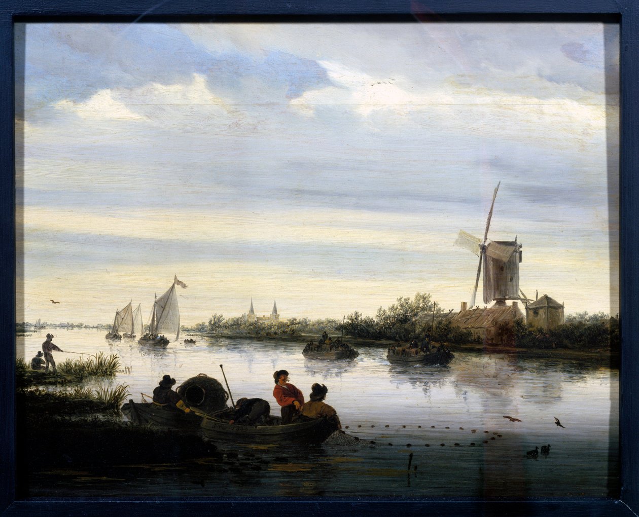 Maisema tuulimyllyllä. Jacob Van Ruisdaelin maalaus (Ruysdael tai Ruisdaal tekijältä Jacob Salomonsz. Ruysdael