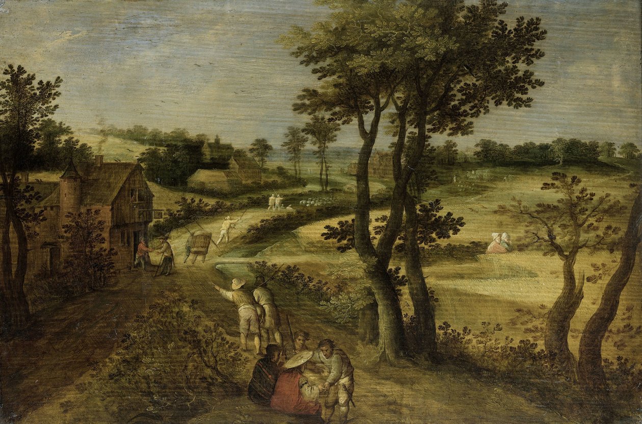 Maisema maissipelloilla tekijältä Jacob Savery (II) (attributed to)