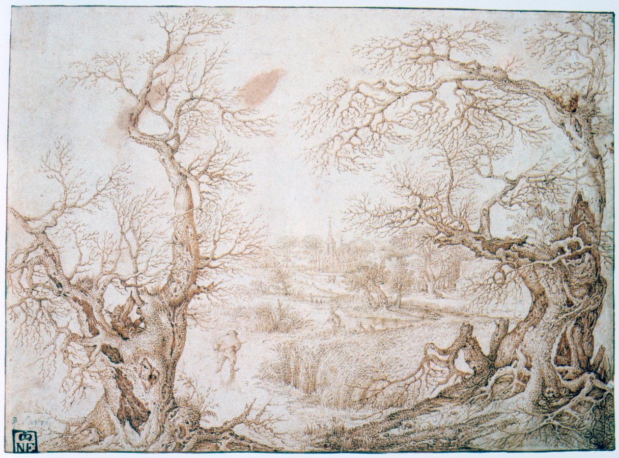 "Talvimaisema", c1565-1602 tekijältä Jacob Savery I