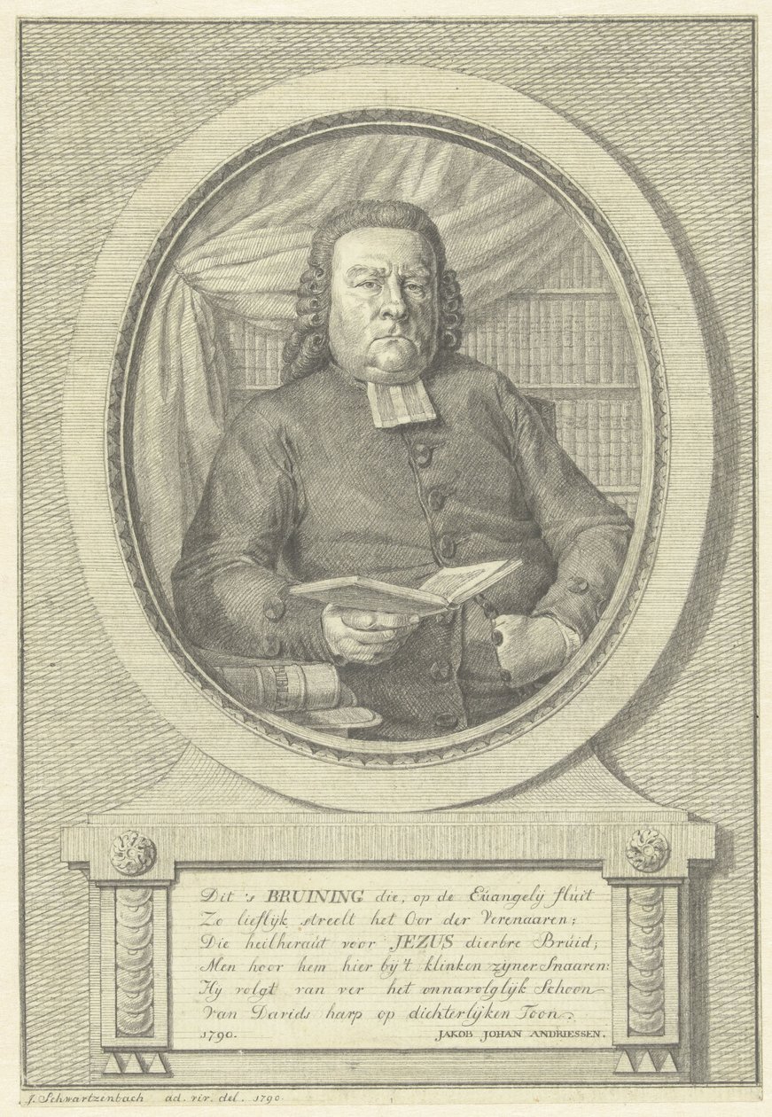 Hermanus Adrianus Bruiningin muotokuva tekijältä Jacob Schwartzenbach