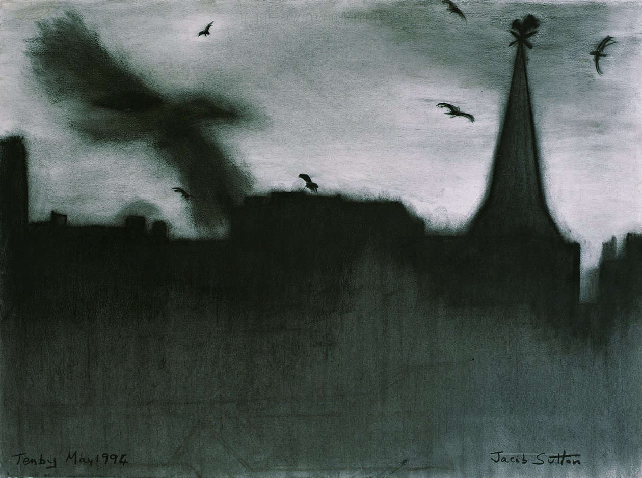 Tenby, 1994 (hiili paperilla) tekijältä Jacob Sutton