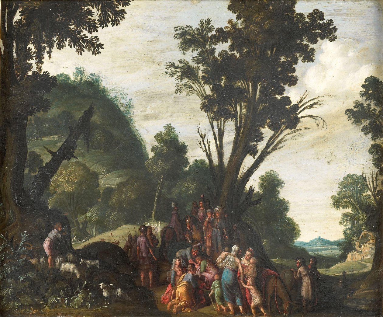 Jaakobin ja Esaun tapaaminen (1. Moos. 33) tekijältä Jacob Symonsz Pynas (attributed to)