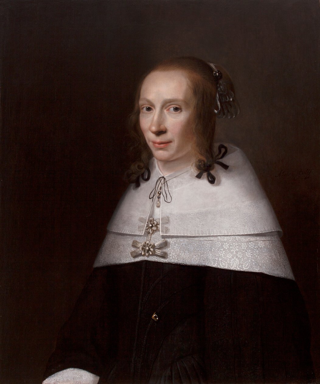 Nuoren naisen muotokuva, 1654 tekijältä Jacob Willemsz Delff