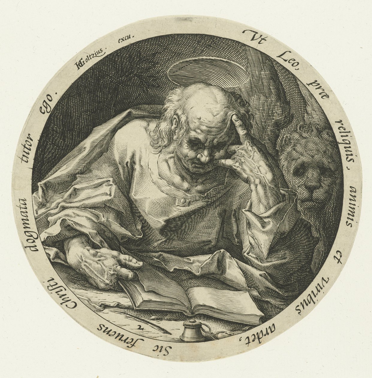 Evankelista Markus Neljä evankelistaa (sarjan nimi) tekijältä Jacob de Gheyn (II) (attributed to)