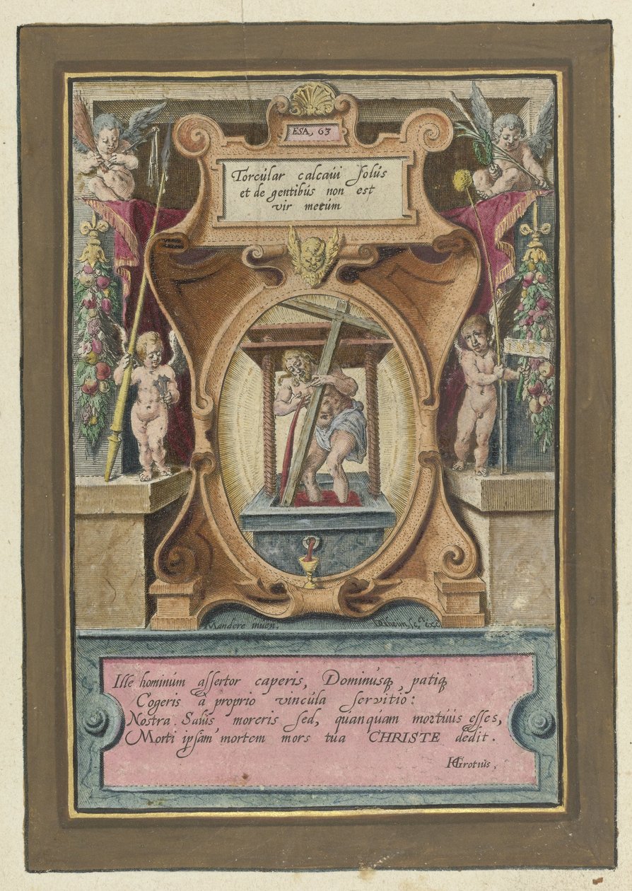 Kristus viinikuurnassa Passion of Christ (sarjan nimi) tekijältä Jacob de Gheyn (II)