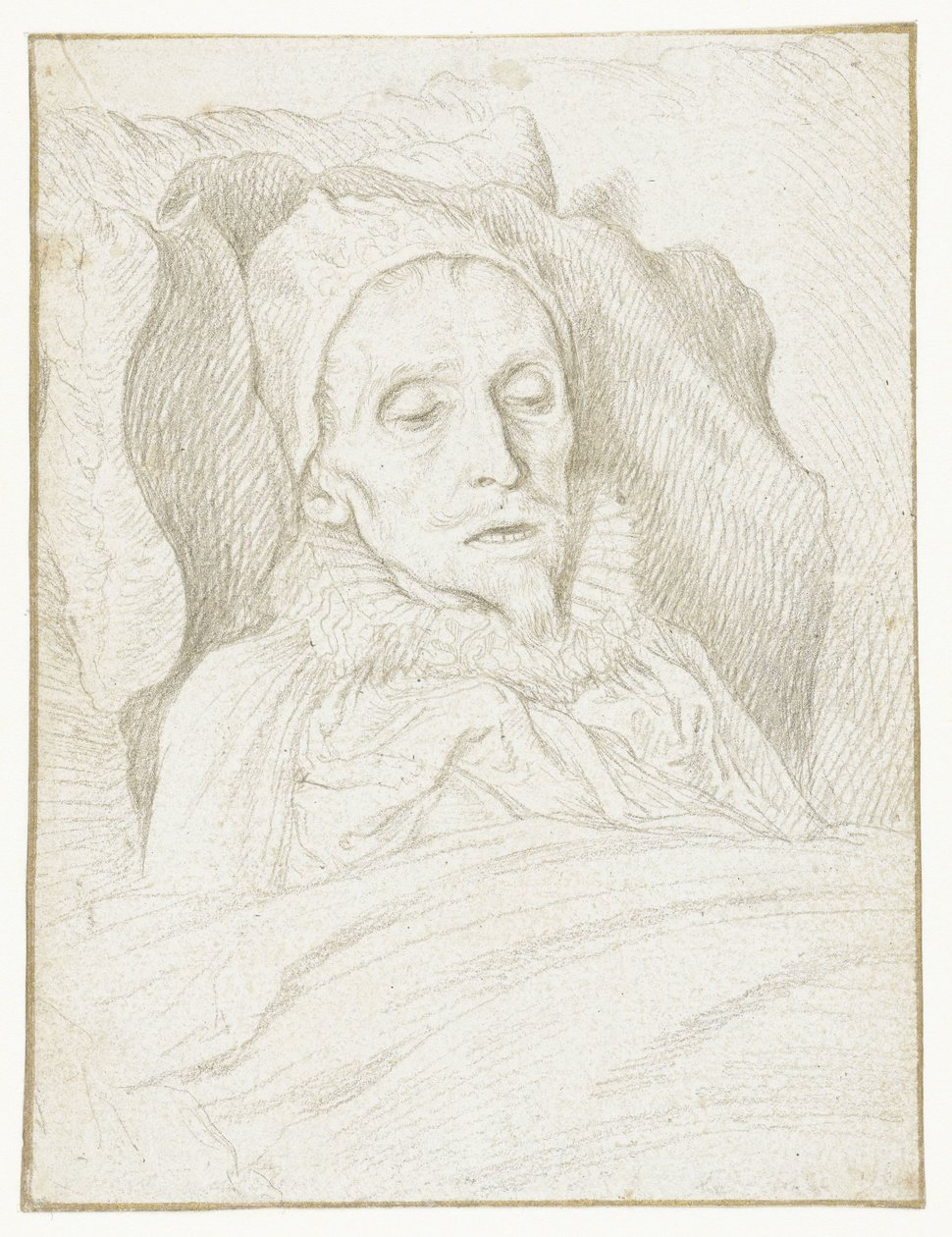 Muotokuva prinssi Mauricesta kuolinsängyssä tekijältä Jacob de Gheyn (II)