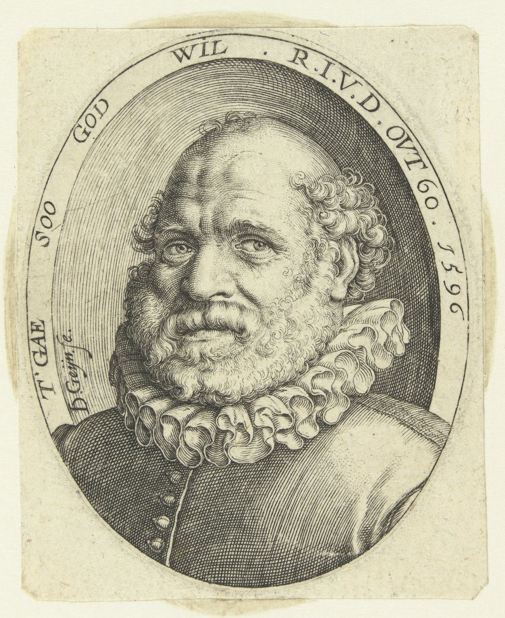 Muotokuva Rutgaert Jansz. 60-vuotiaana tekijältä Jacob de Gheyn (II)