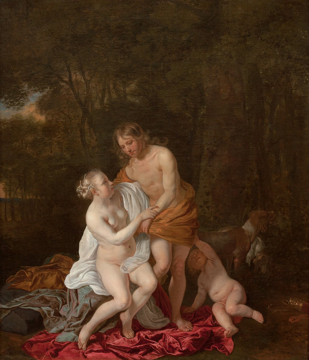 Venus ja Adonis tekijältä Jacob or Jacques van Loo