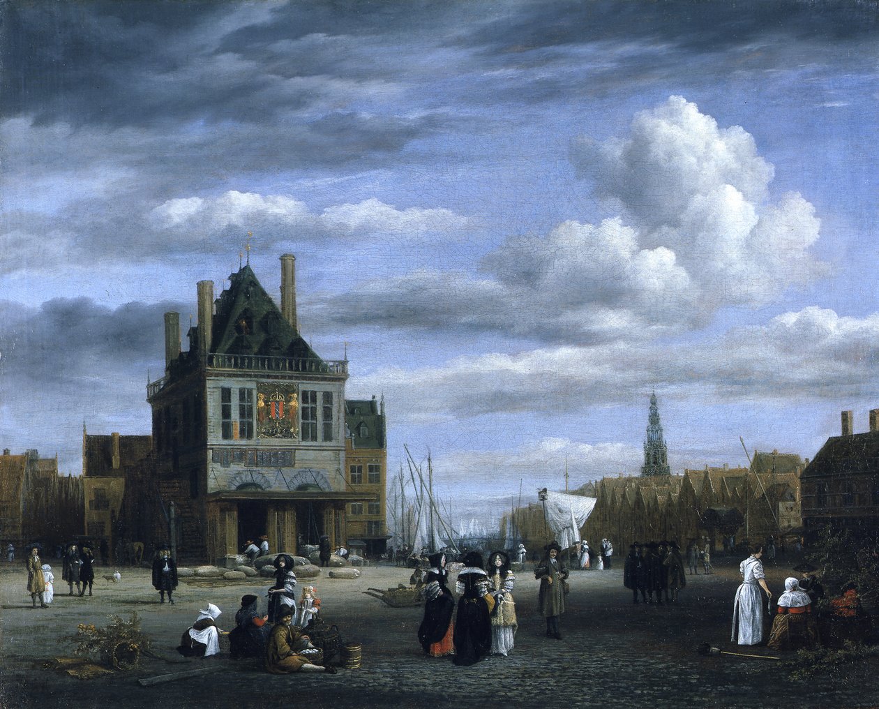 Dam-aukio Amsterdamissa tekijältä Jacob van Ruisdael