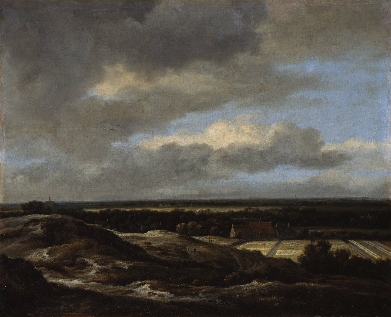 Haarlem luoteeseen dyyneiltä katsottuna tekijältä Jacob van Ruisdael