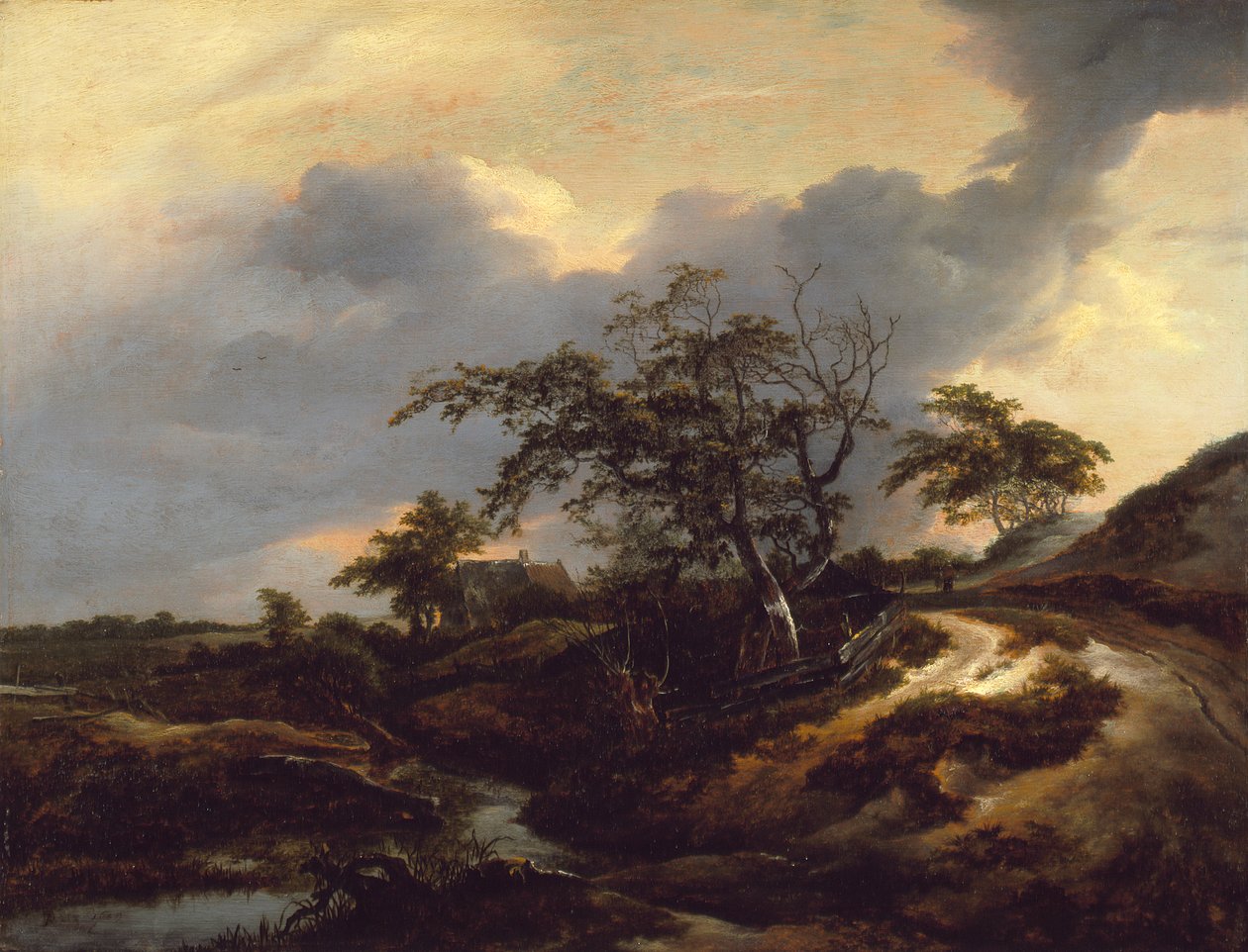 Maisema ja dyynejä tekijältä Jacob van Ruisdael