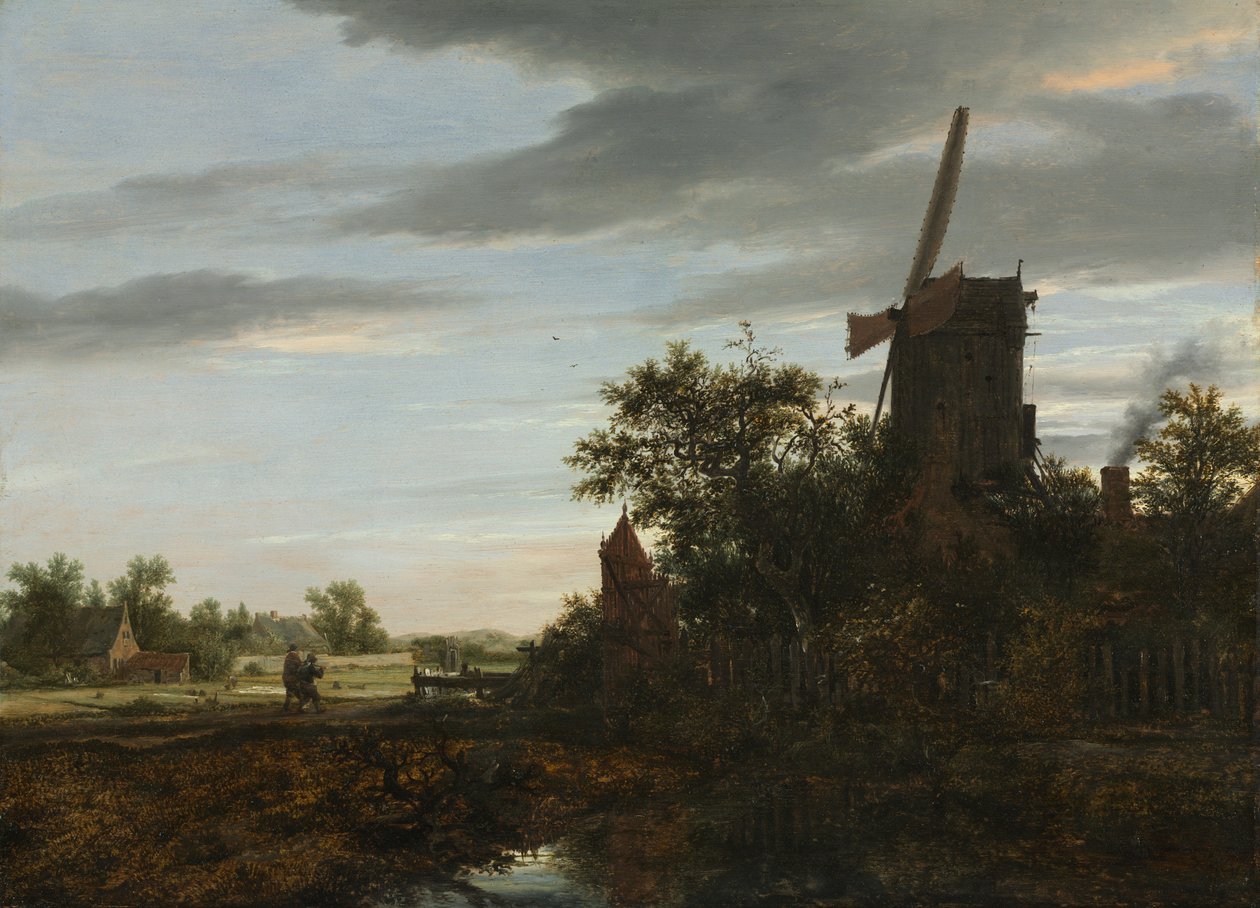 Maisema tuulimyllyllä, 1646. tekijältä Jacob van Ruisdael