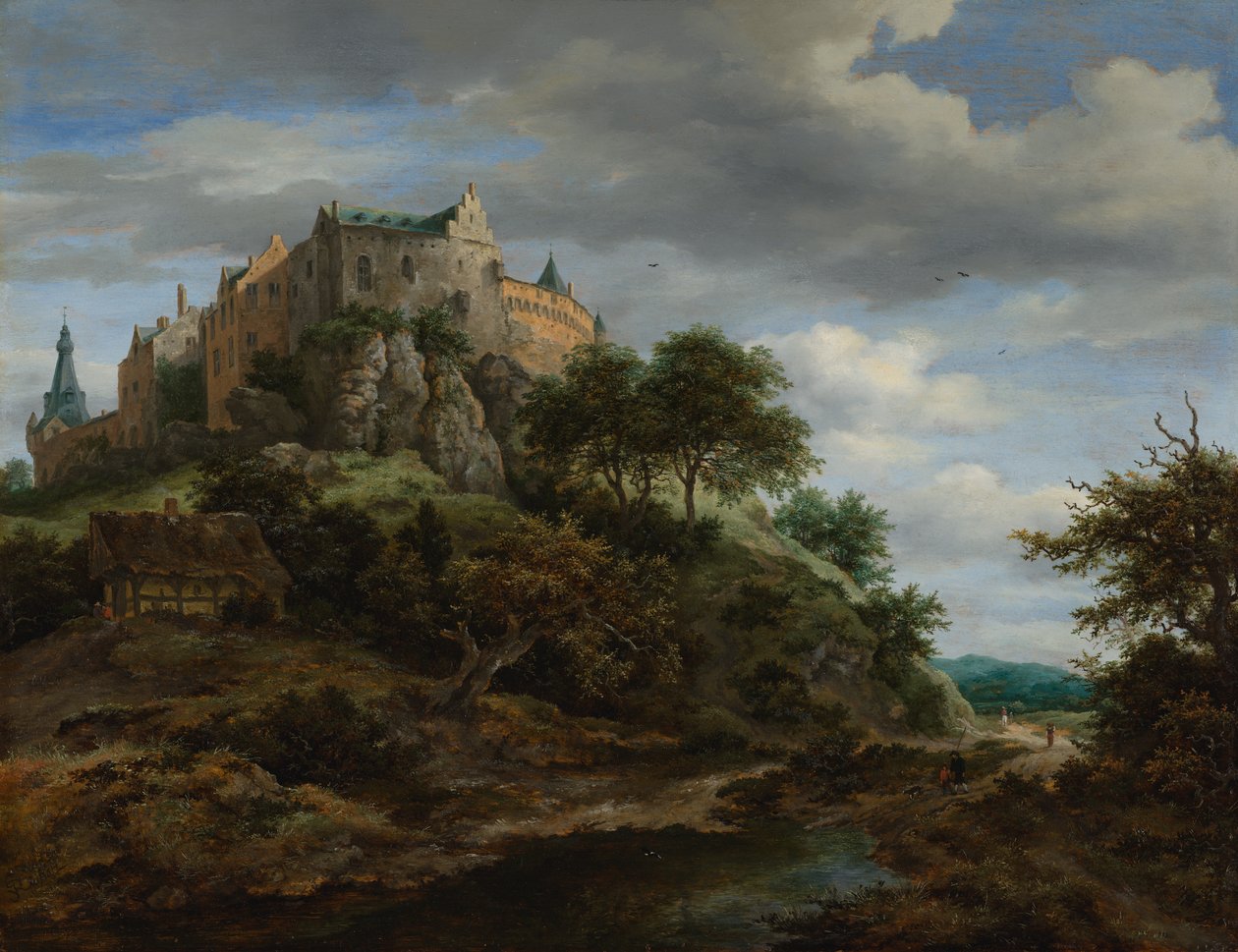 Näkymä Bentheimin linnasta tekijältä Jacob van Ruisdael