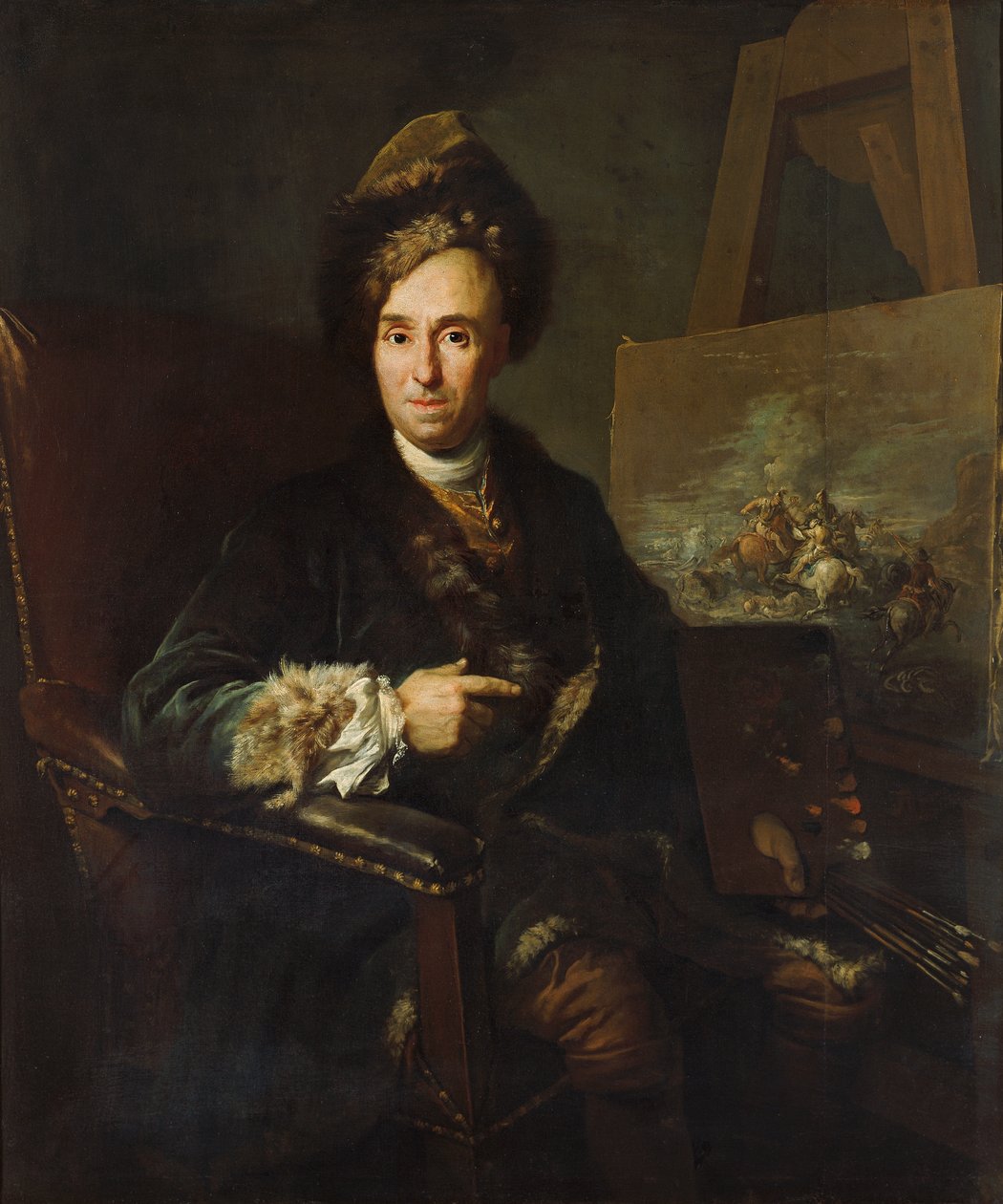 Taistelumaalari Ignace-Jacques Parrocel tekijältä Jacob van Schuppen