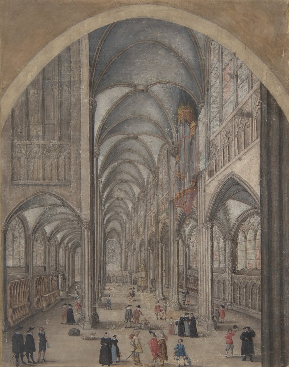 Strasbourgin katedraalin sisustus, n. 1625-30. tekijältä Jacob van der Heyden.