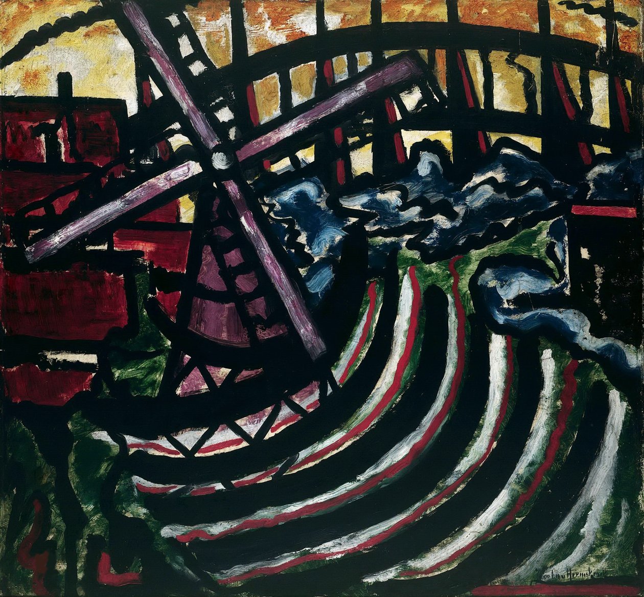 Hollannin mylly, 1916. tekijältä Jacoba Berendina van Heemskerck van Beest