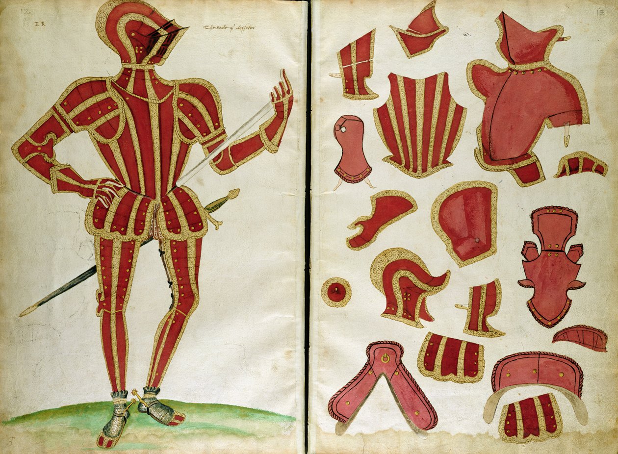 Suit of Armour for the Earl of Leicester from "An Elizabethan Armourer