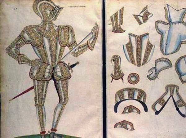 Sussexin jaarlin haarniskapuku, 1589. tekijältä Jacobe Halder