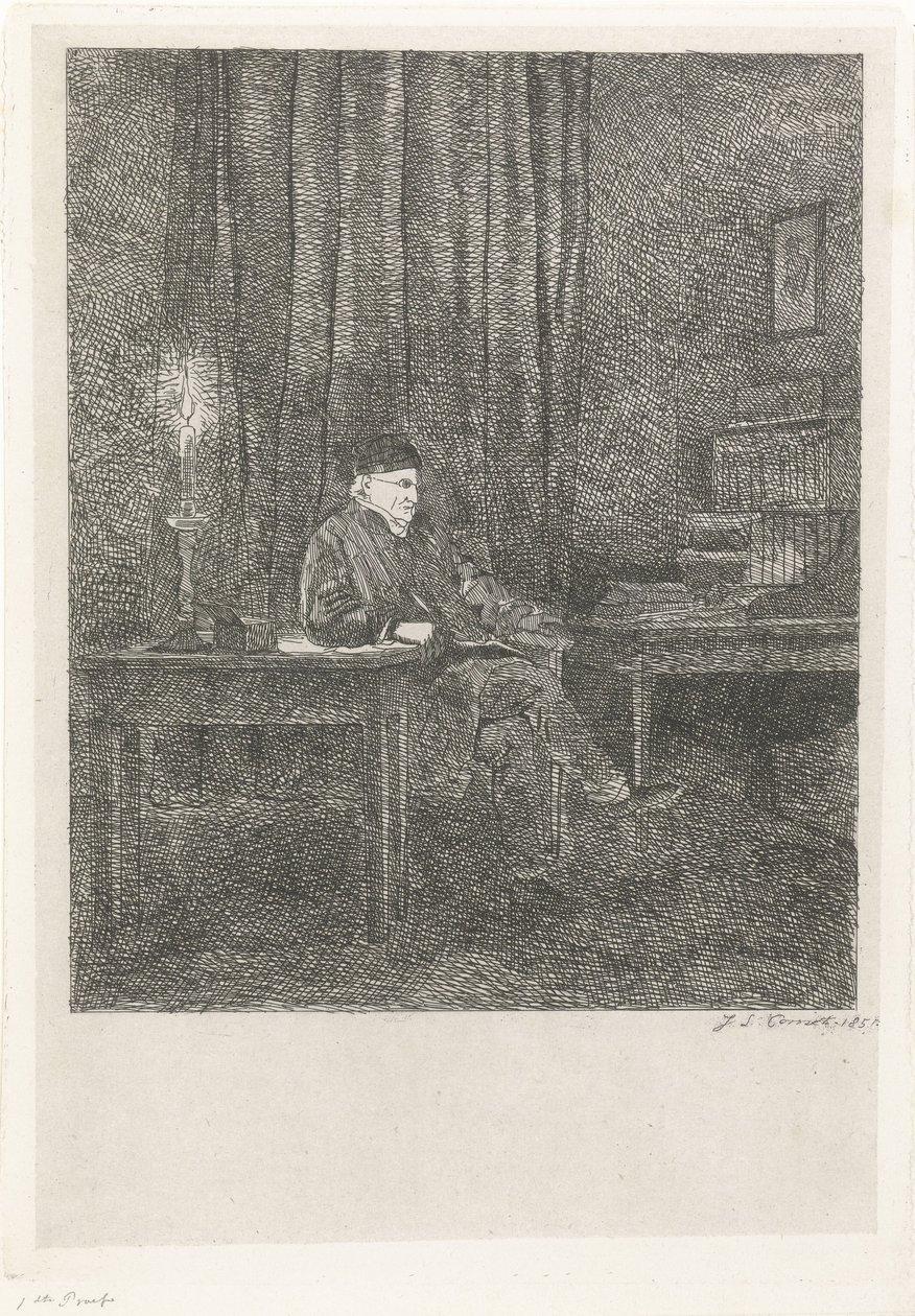 David Pièrre Giottino Humbert de Supervillen muotokuva tekijältä Jacobus Ludovicus Cornet