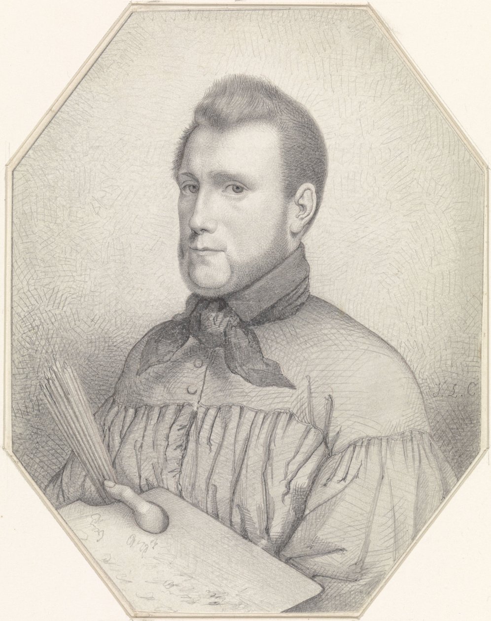 Zelfportret van Jacobus Ludovicus Cornet tekijältä Jacobus Ludovicus Cornet