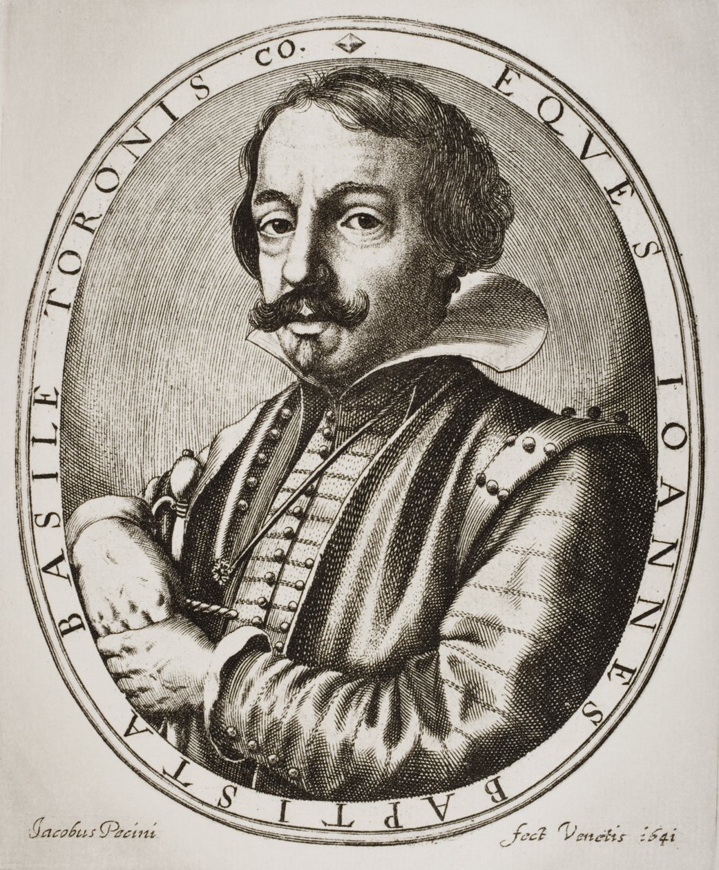 Giambattista Basile, kaiverrus Nicolaus Perrey tekijältä Jacobus Pecini
