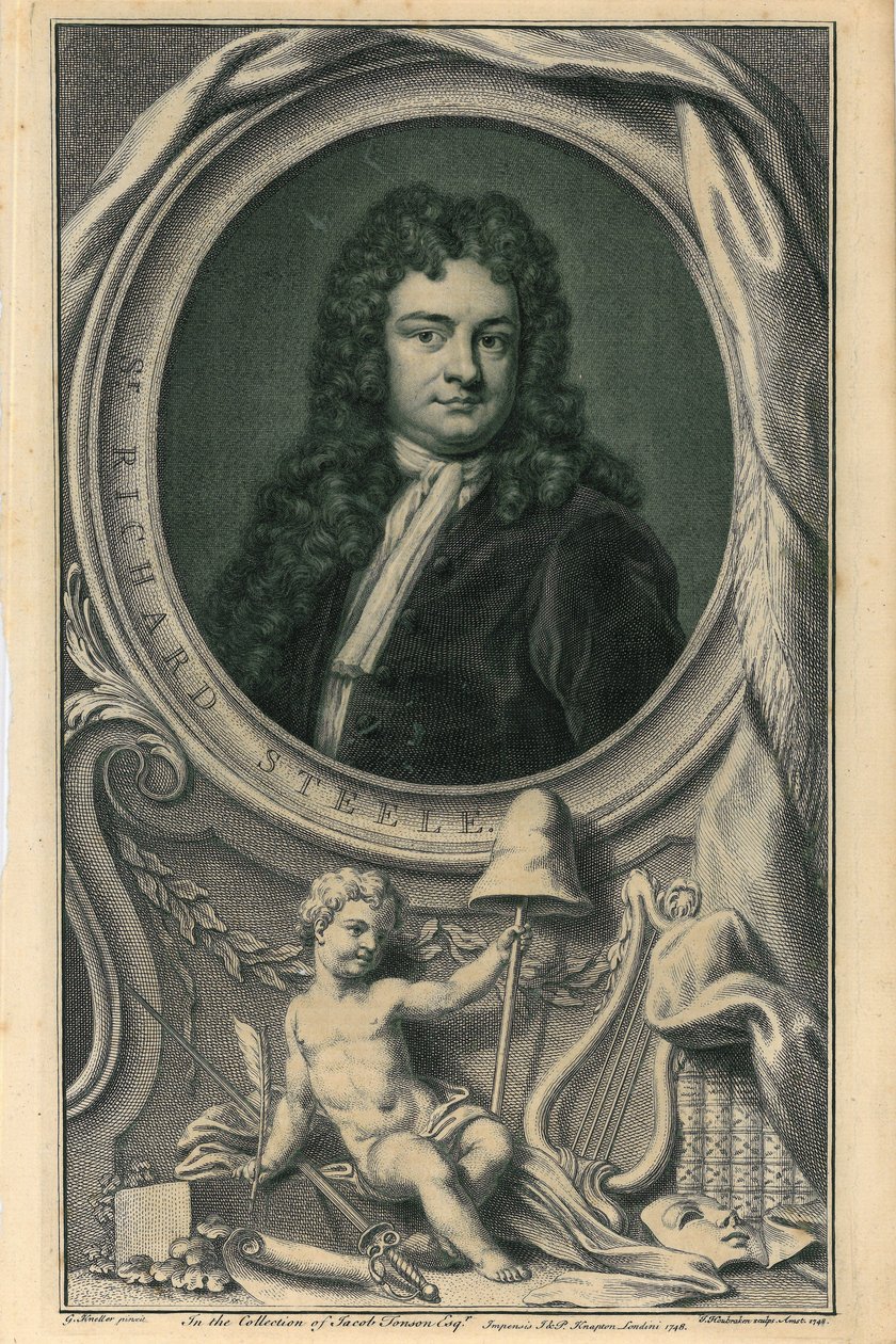 Sir Richard Steele tekijältä Jacobus Houbracken