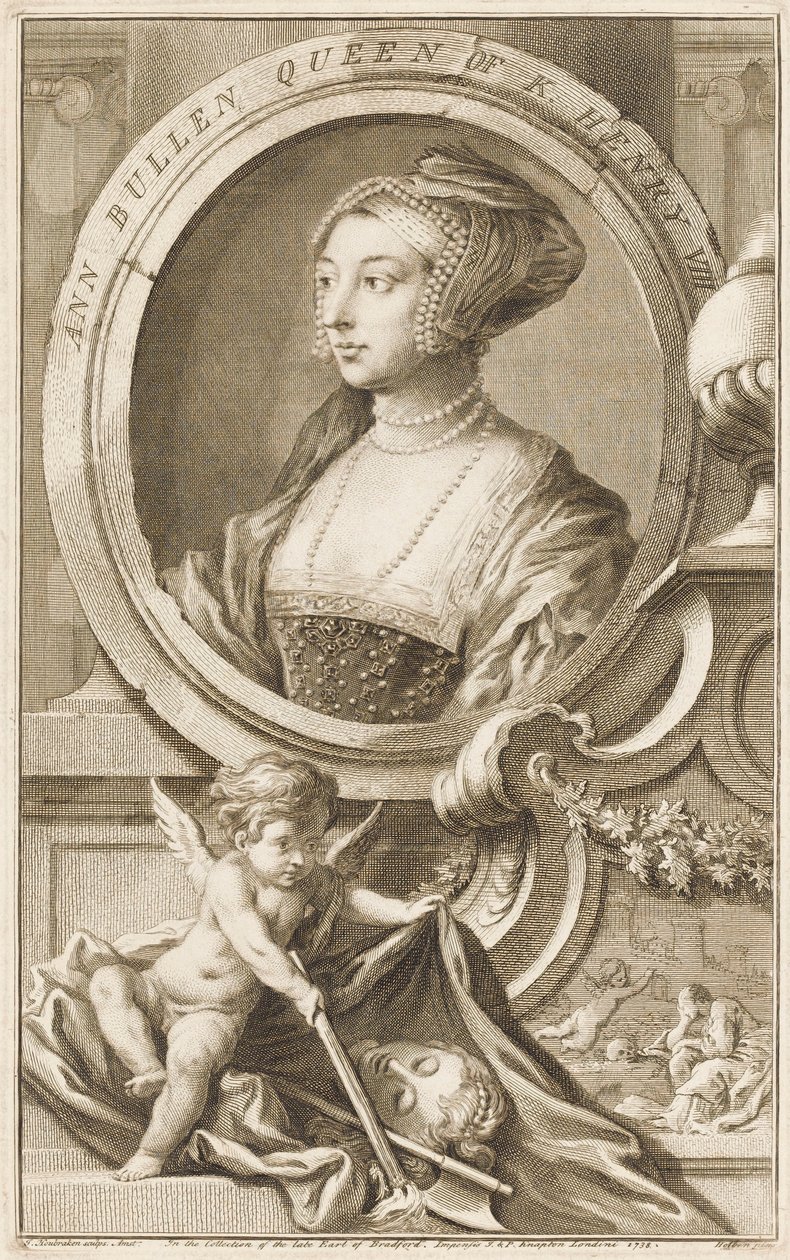 Anne Boleyn (s. 1536) tekijältä Jacobus Houbraken