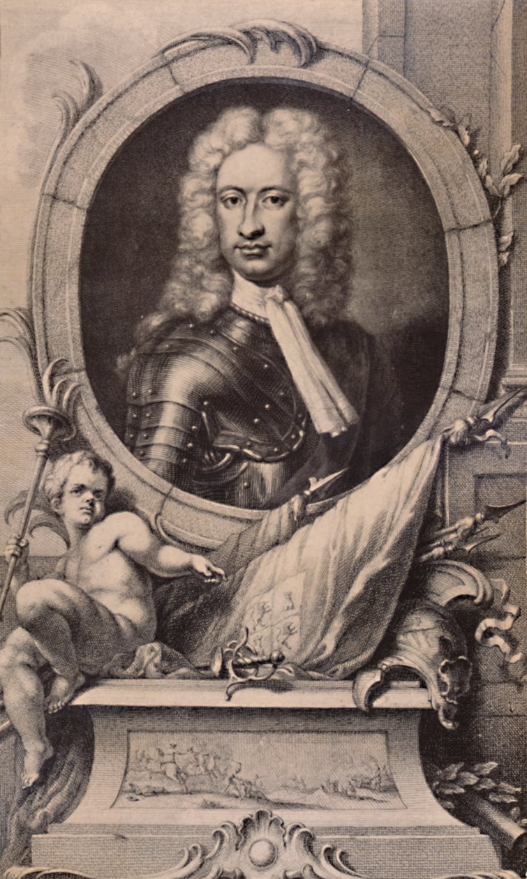 Charles Mordaunt, Peterboroughin ja Monmouthin jaarli, englantilainen sotilas, n. 1740 1894 tekijältä Jacobus Houbraken