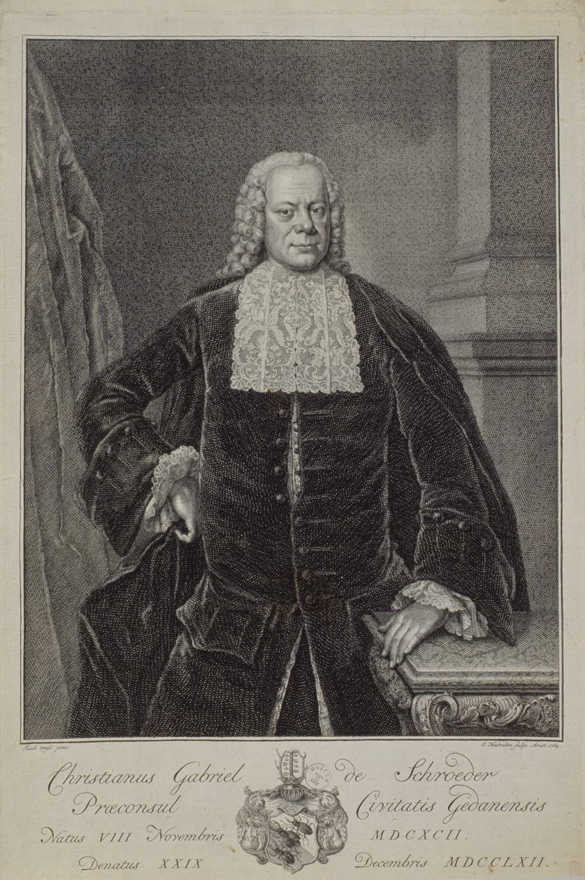 Christian Gabriel Schroder, 1764 tekijältä Jacobus Houbraken
