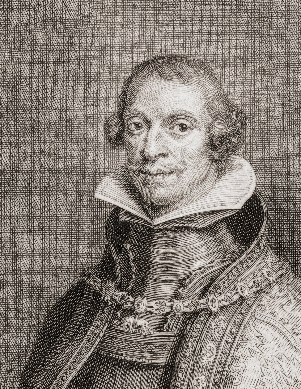 Espanjan kuningas Philip IV, Felipe IV, muotokuva (kaiverrus) tekijältä Jacobus Houbraken
