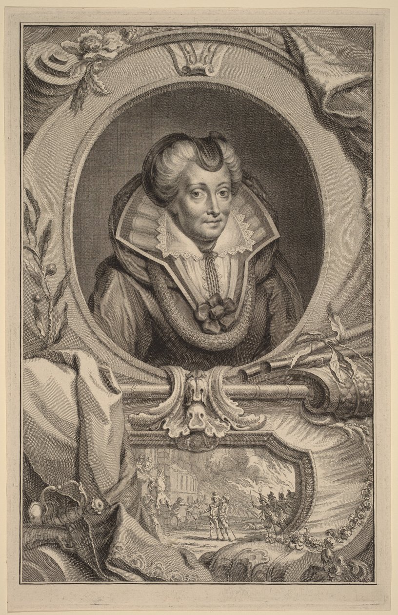 Louise de Coligny tekijältä Jacobus Houbraken