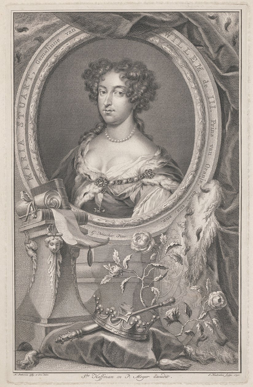 Queen Mary II tekijältä Jacobus Houbraken