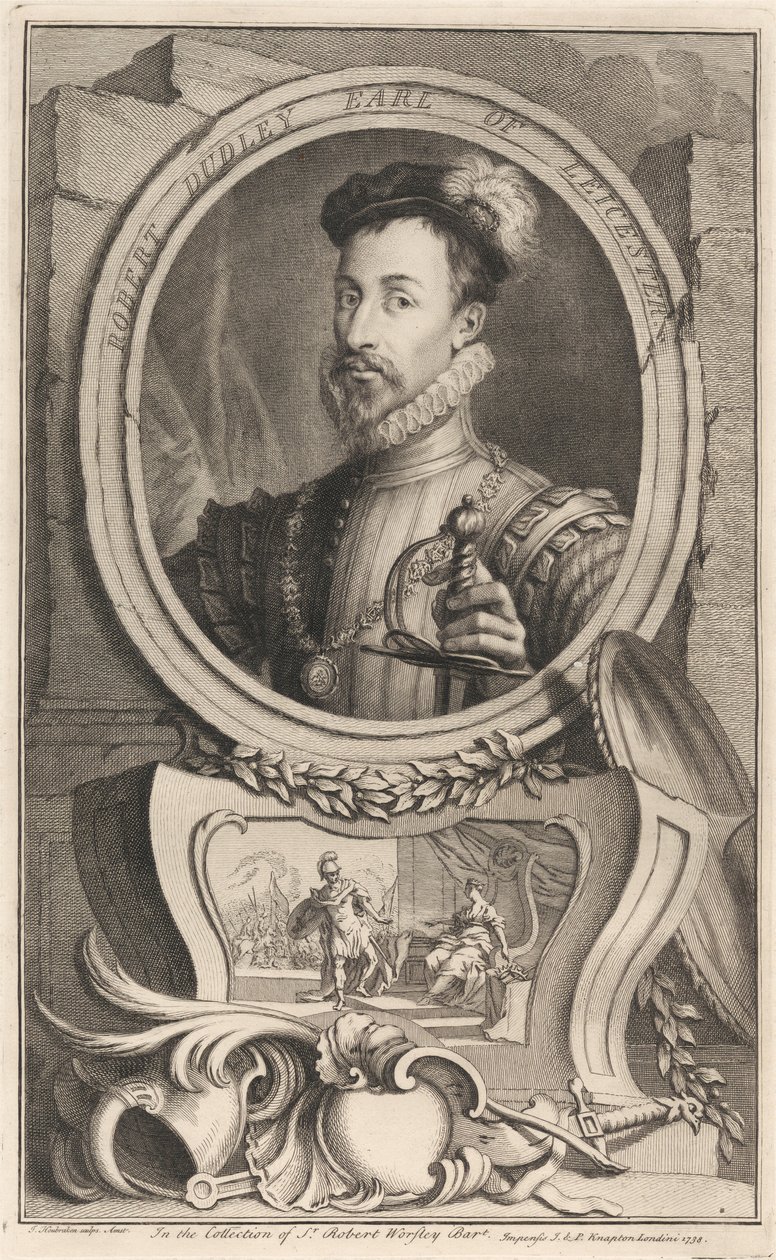 Robert Dudley, Leicesterin kreivi tekijältä Jacobus Houbraken