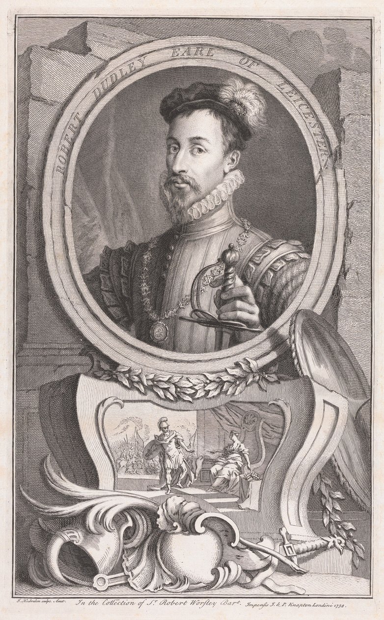 Robert Dudley, Leicesterin jaarli tekijältä Jacobus Houbraken