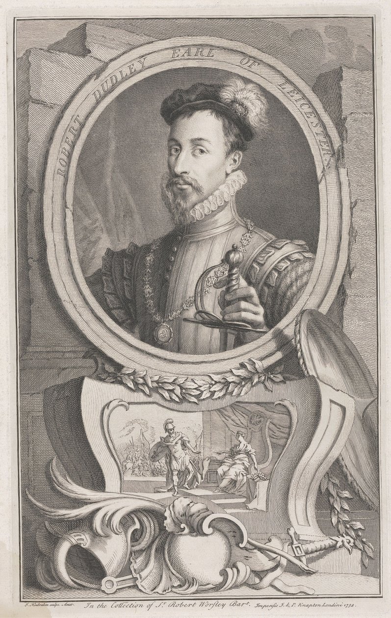 Robert Dudley, Leicesterin jaarli tekijältä Jacobus Houbraken