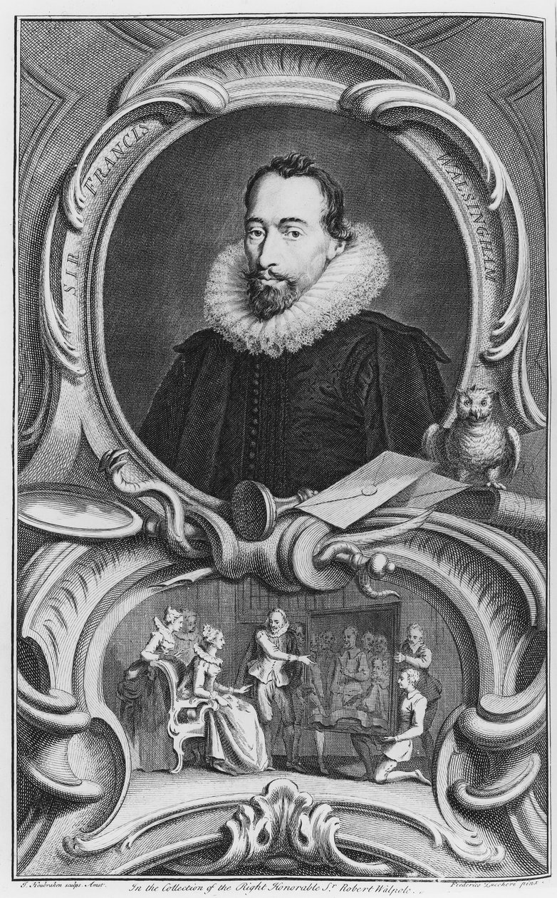 Sir Francis Walsingham, 1738 tekijältä Jacobus Houbraken