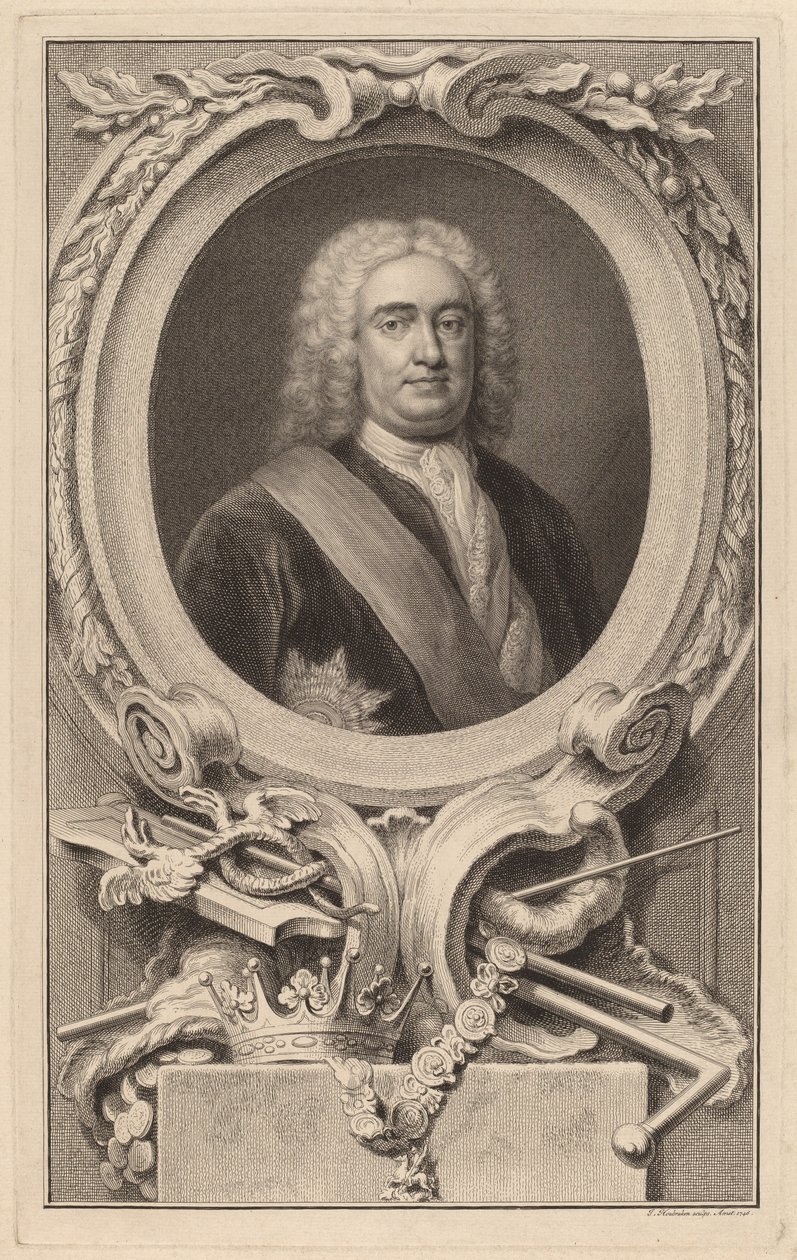Robert Walpole, Orfordin ensimmäinen jaarli tekijältä Jacobus Houbraken after Arthur Pond