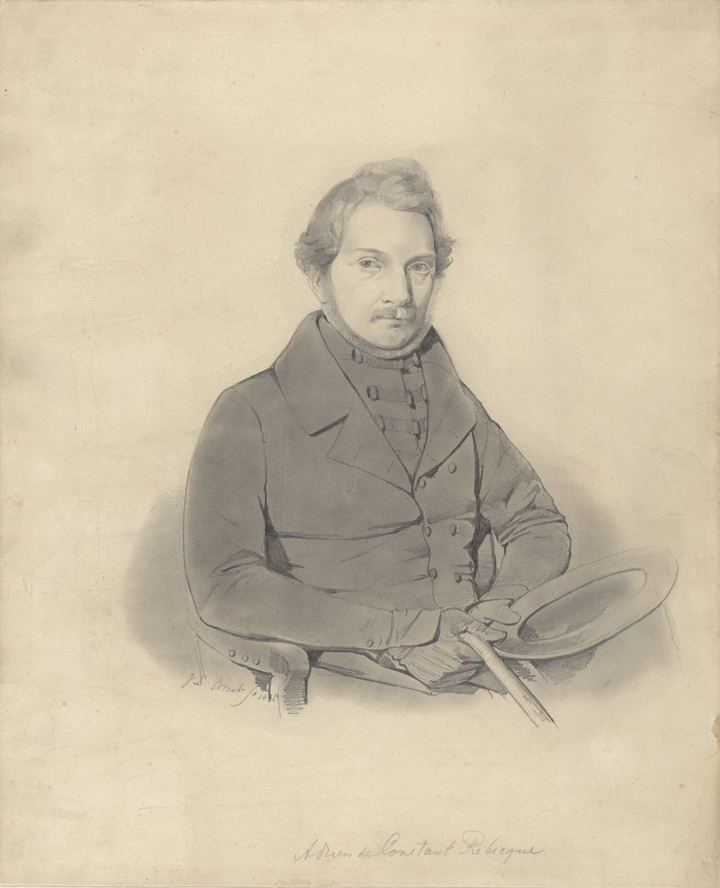Adrien Baron de Constant Rebecquen muotokuva tekijältä Jacobus Ludovicus Cornet