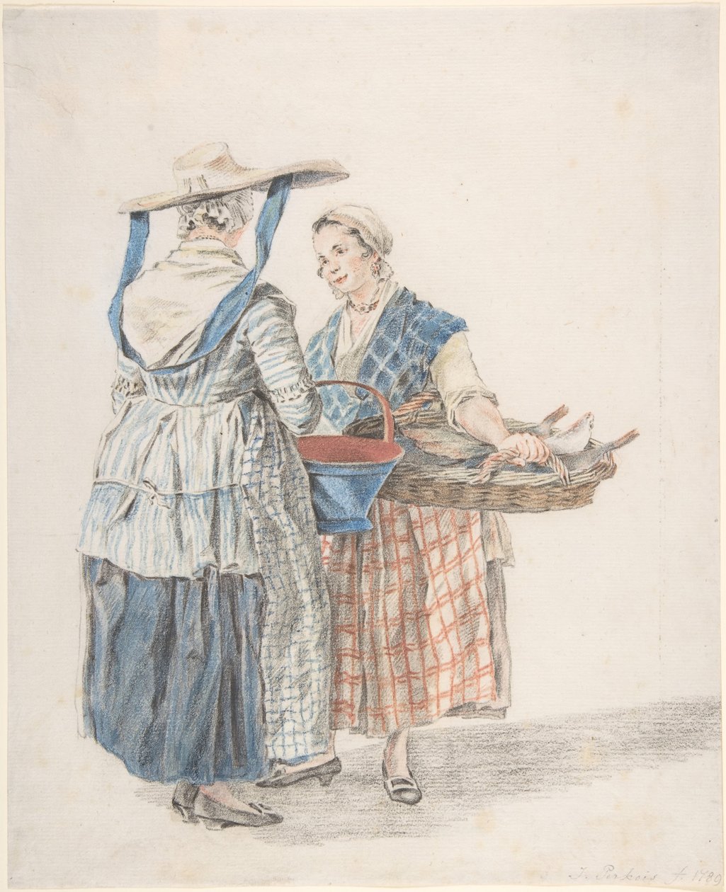 Kaksi markkinanaista, 1789. tekijältä Jacobus Perkois