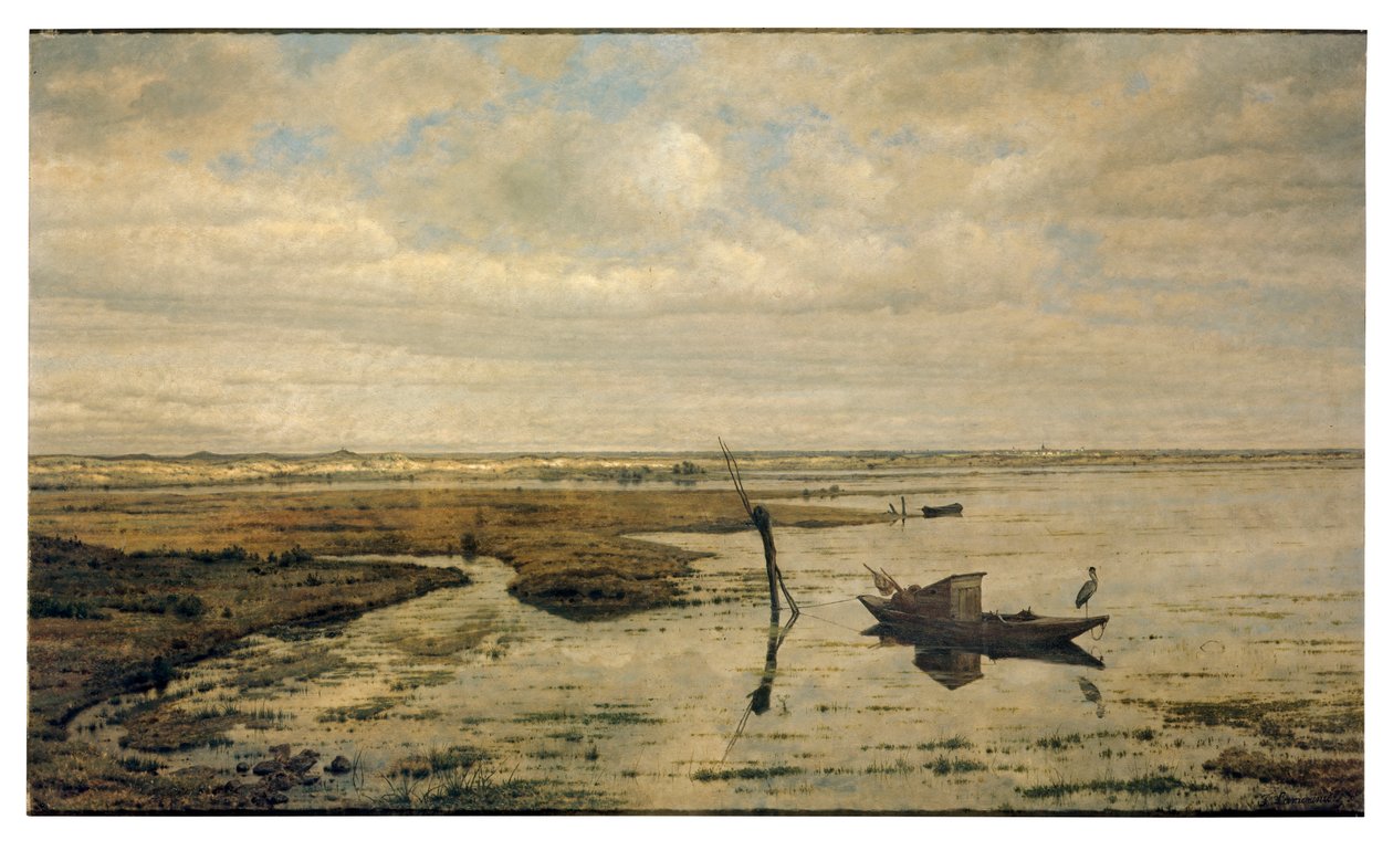 Marsh lähellä Puttea (öljy paneelissa) tekijältä Jacobus Vrel or Frel