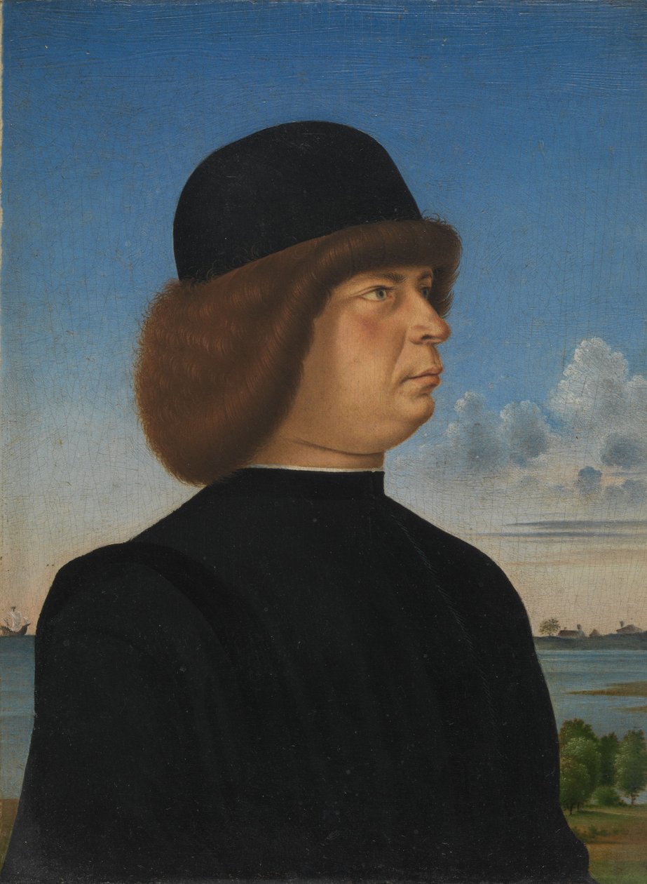 Alvise Contarinin muotokuva, n. 1485-1495 (öljy puulle) tekijältä Jacometto (attr. to) Veneziano
