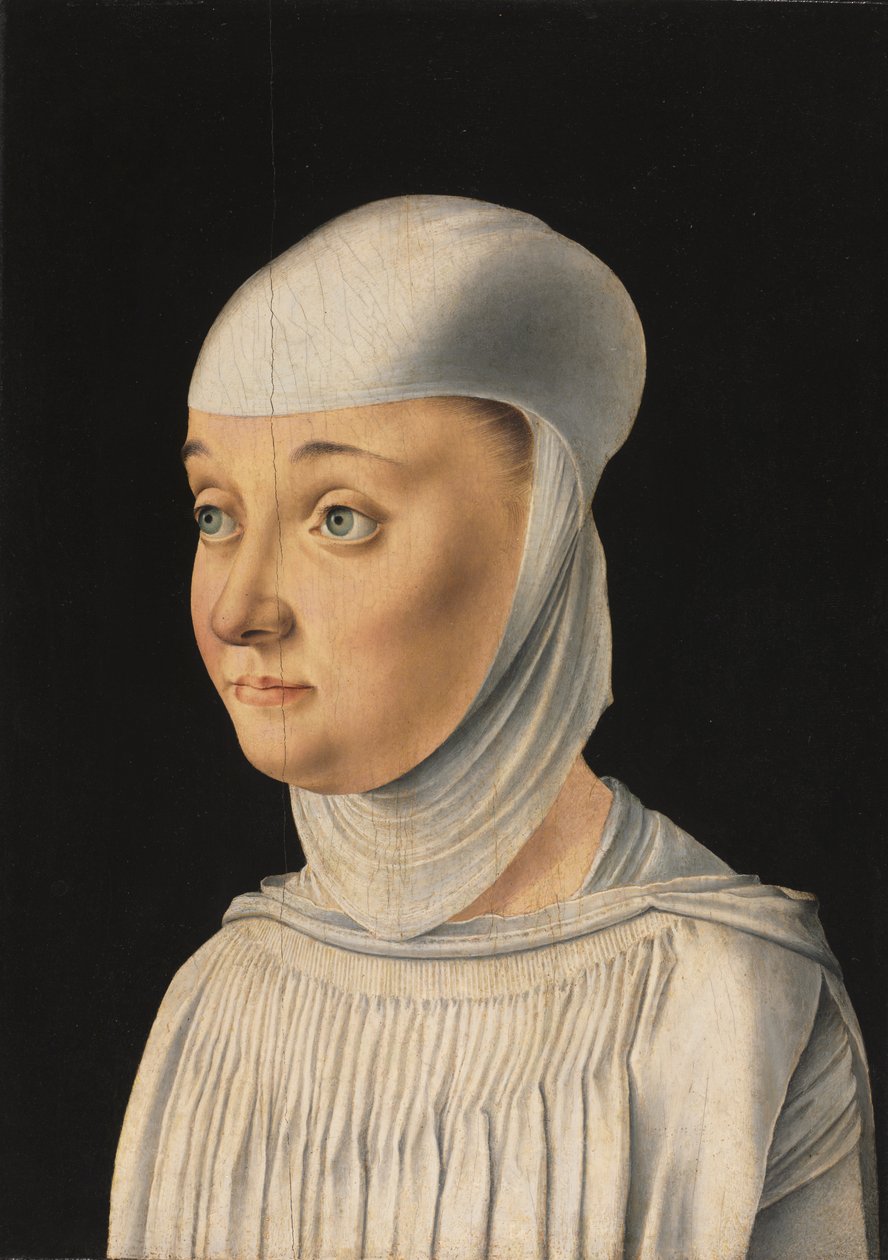 Muotokuva naisesta, mahdollisesti San Secondon noviisista, n. 1490. tekijältä Jacometto Veneziano