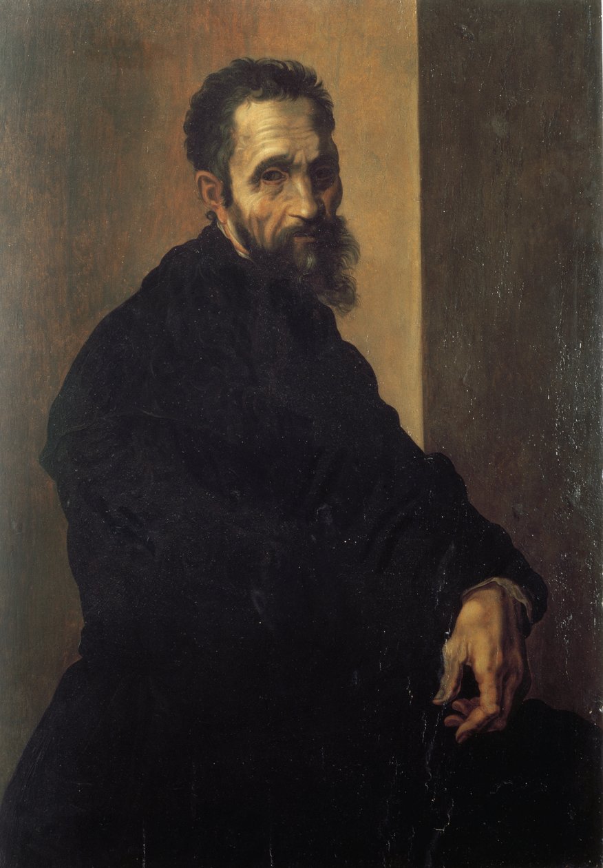 Michelangelon muotokuva Buonarroti dit Michelangelo (Michelangelo tai Michel Ange tekijältä Jacopino del Conte