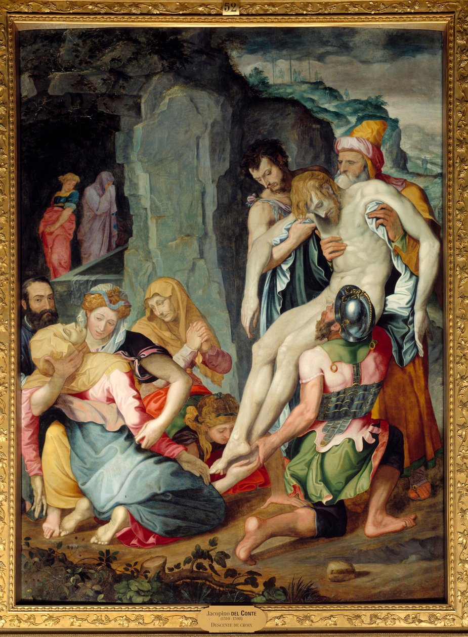 Jacopo del Conten (1510-1598) hautamaalaus 1500-luvun aurinko. 2,57 x 1,92 m Chantilly, Musee Conde tekijältä Jacopino del Conte