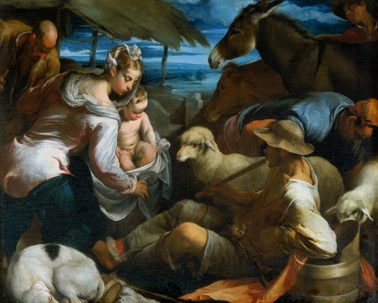 Paimenten palvonta tekijältä Jacopo Bassano