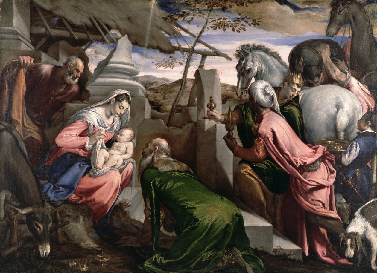 The Adoration of the Magi, n.1568 tekijältä Jacopo Bassano