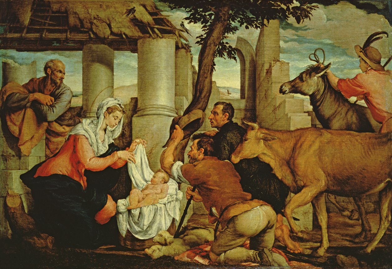 Paimenten palvonta tekijältä Jacopo Bassano