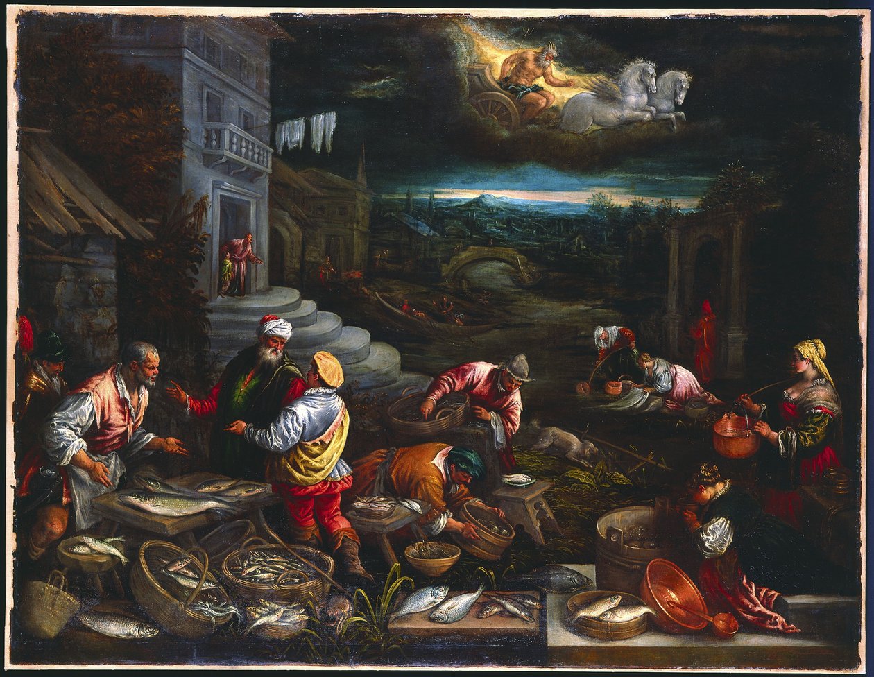 Veden elementti, n. 1576-1577 tekijältä Jacopo Bassano