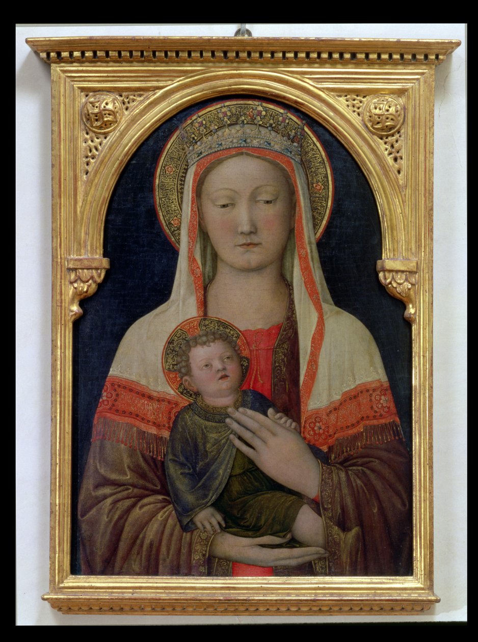 Madonna ja lapsi (tempera paneelissa) tekijältä Jacopo Bellini
