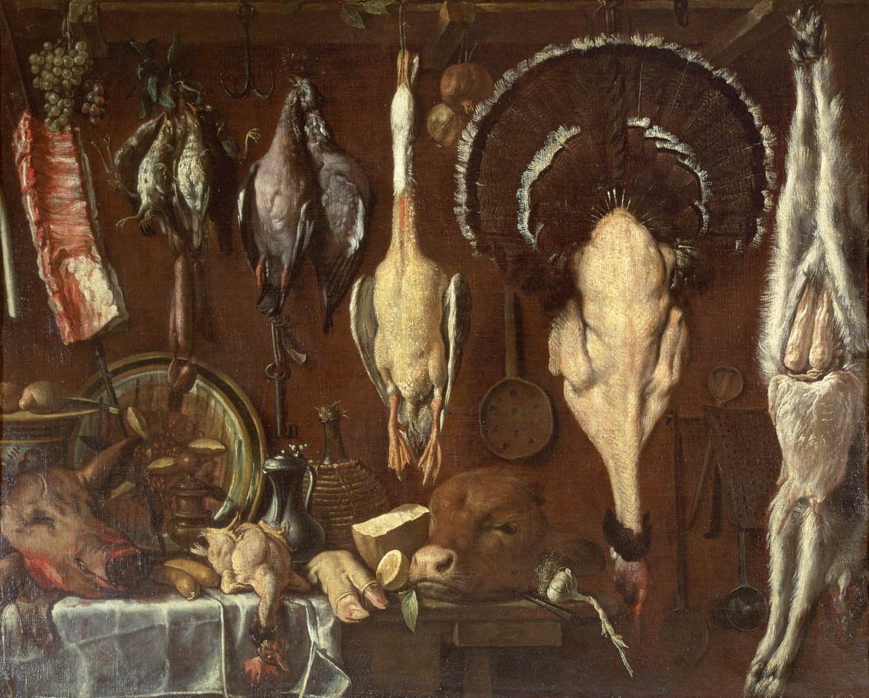 Teurastajan asetelma, 1621 tekijältä Jacopo Chimenti Empoli